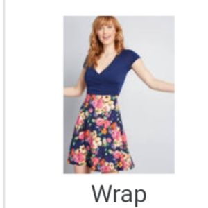 Mod Cloth Floral wrap dress
